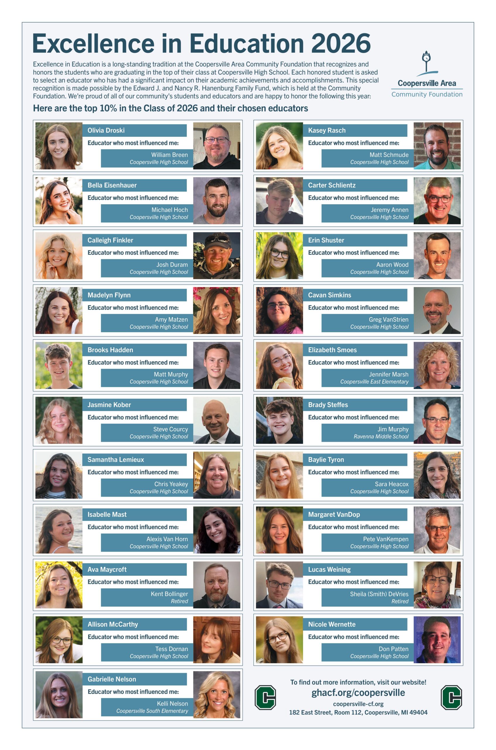 Excellence In Education Awarded Students and Honored Educators for 2026